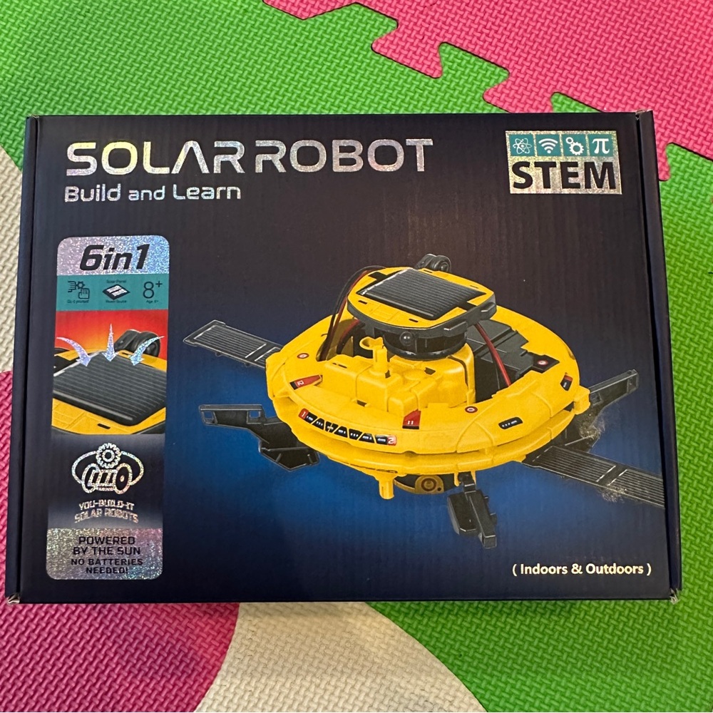 COBFDHA 120Pcs Building Experiments | Yellow Solar Robot STEM Build & Learn 8+